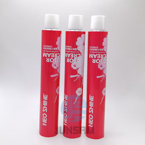 Empty Pure Aluminum Tubes Soft Cosmetic Packaging Various Sizes Customized Printing Tube