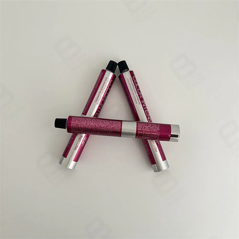 Dia. 30mm 6 Color Printing Packaging Cosmetic Hair Color Body Care Flexible Aluminum Containers Tube